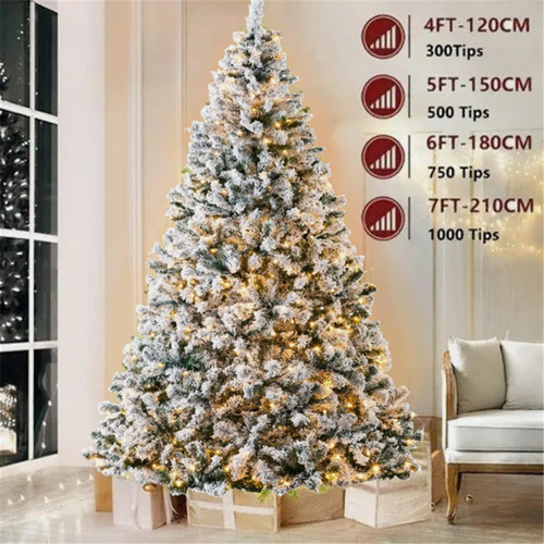 7ft snow flocked christmas - 4-7ft,