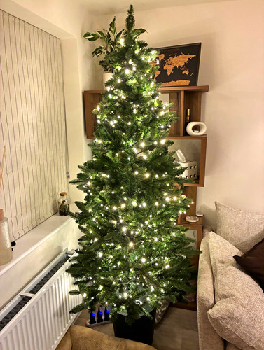 7ft artificial pre lit green - 7ft, pre-lit