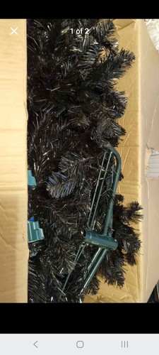 Black christmas tree metal - christmas,