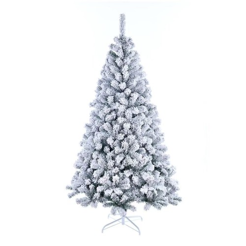 Snow flocked christmas tree - snow,