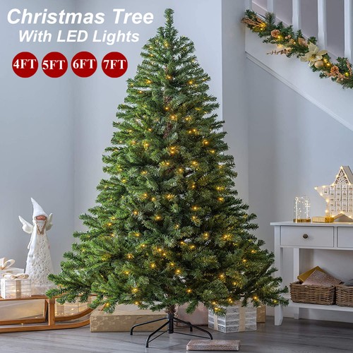 Christmas tree with lights - with,