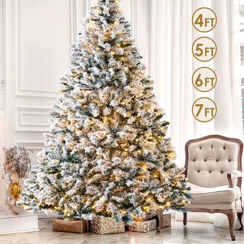 7ft snow flocked artificial - 4-7ft,