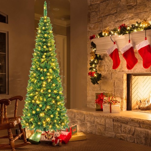 Slim christmas tree - christmas, with
