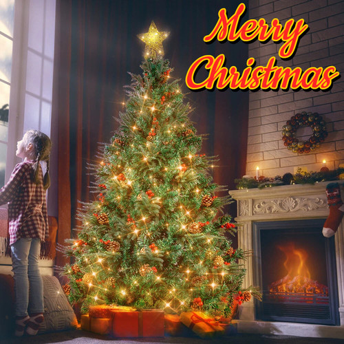 7ft christmas tree - christmas,